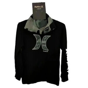 Hurley long sleeve shirt & beanie set